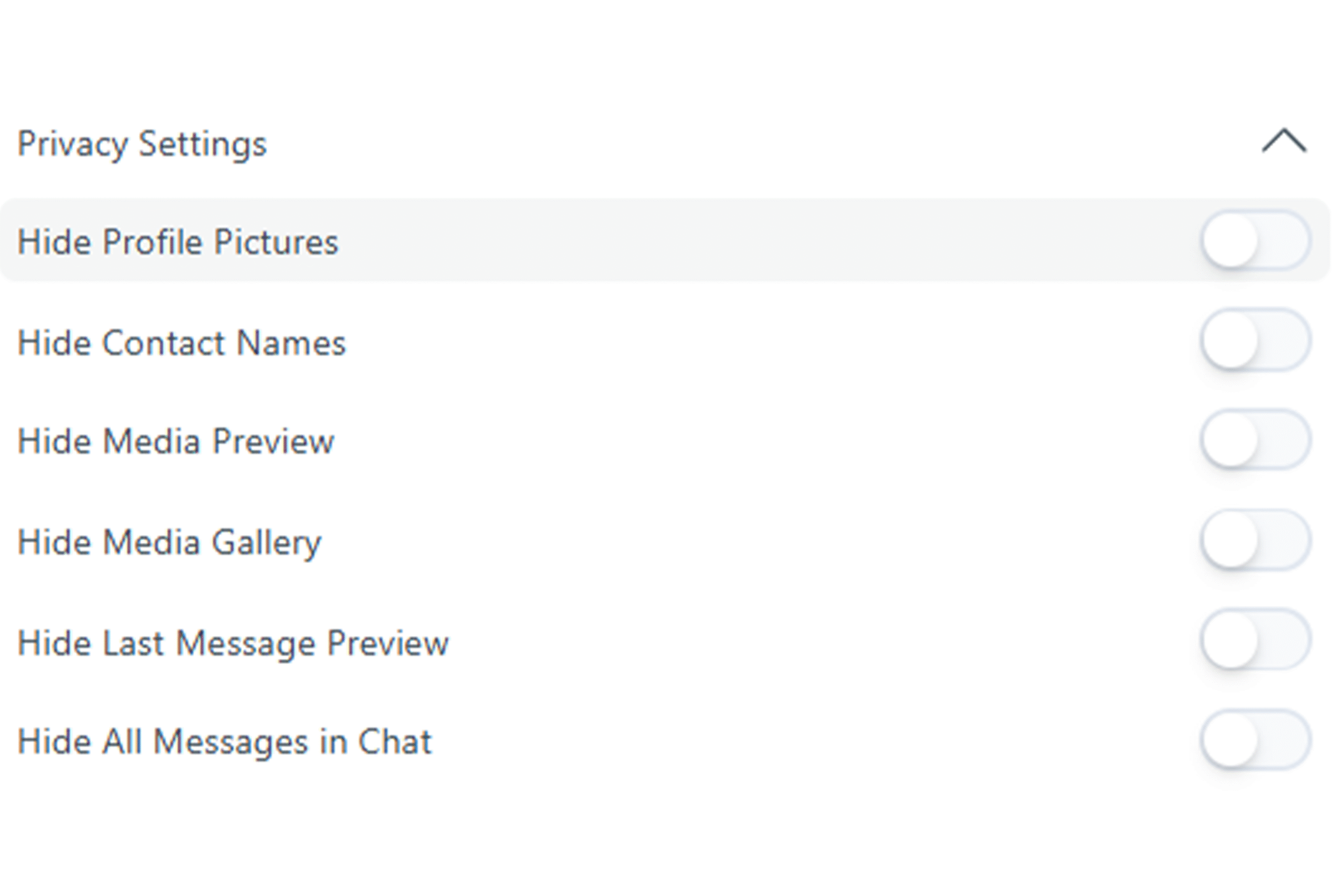 Privacy Settings