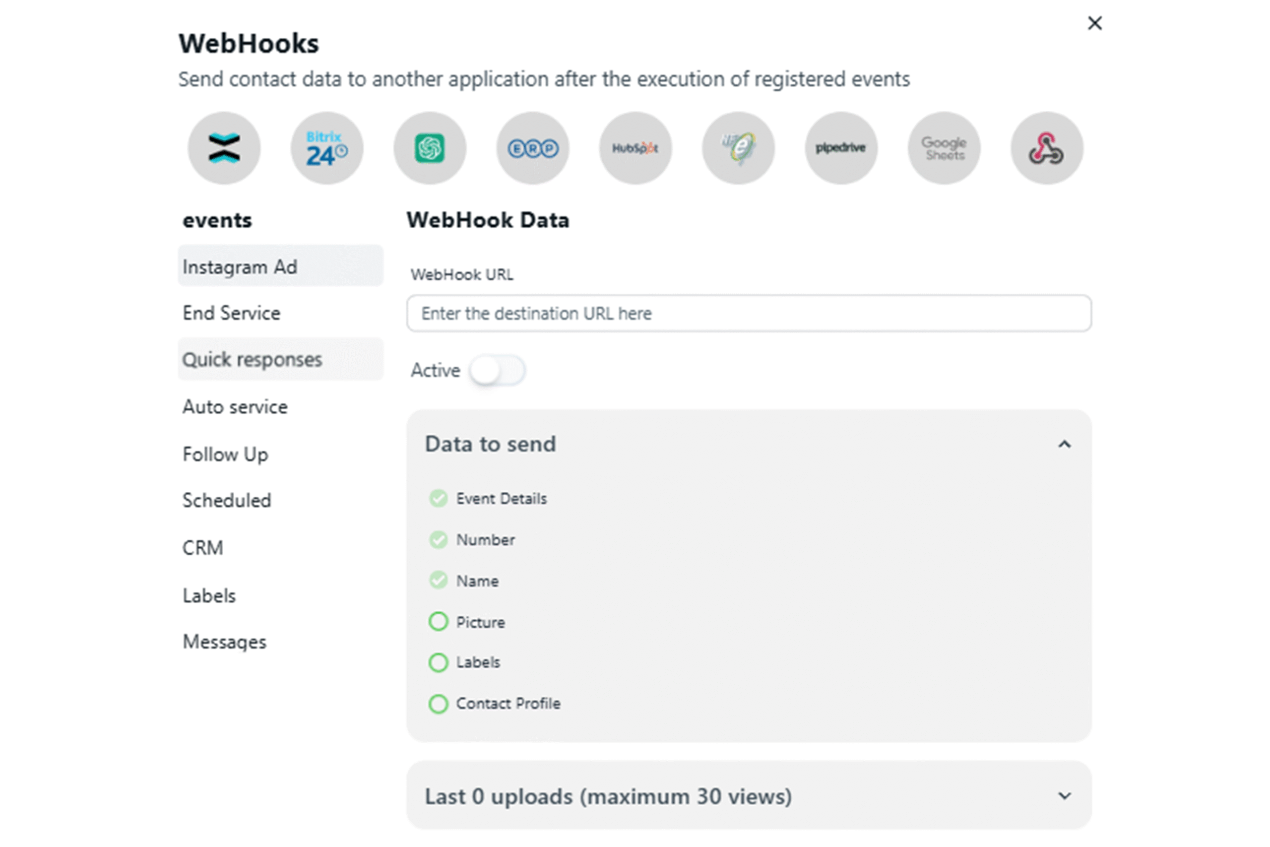 Webhook API